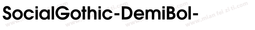 SocialGothic-DemiBol字体转换