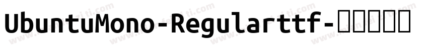 UbuntuMono-Regularttf字体转换