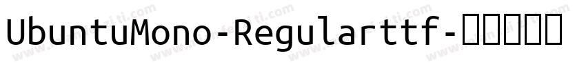 UbuntuMono-Regularttf字体转换