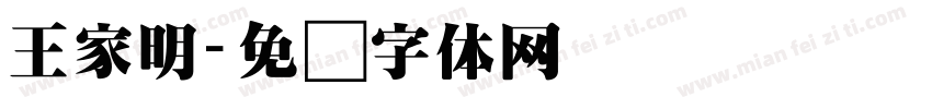 王家明字体转换