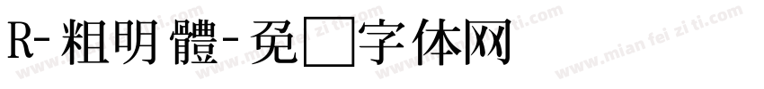 R-粗明體字体转换