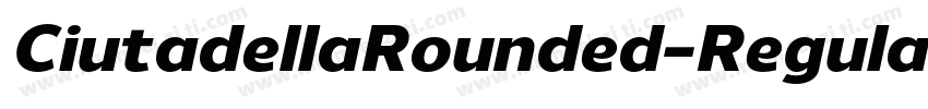 CiutadellaRounded-Regular8字体转换