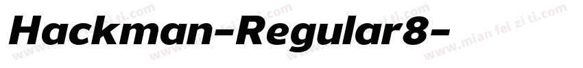 Hackman-Regular8字体转换