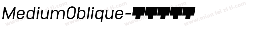 MediumOblique字体转换