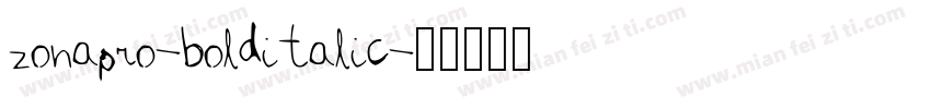 zonapro-bolditalic字体转换