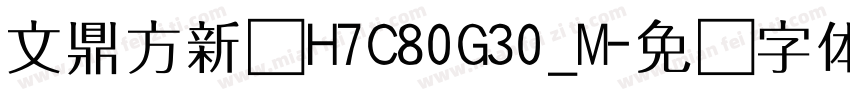 文鼎方新书H7C80G30_M字体转换
