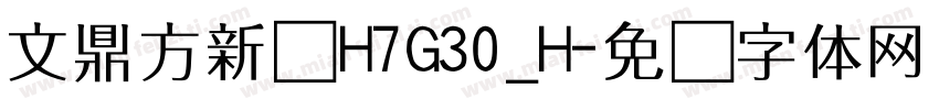 文鼎方新书H7G30_H字体转换