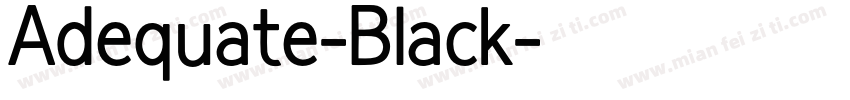 Adequate-Black字体转换