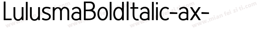 LulusmaBoldItalic-ax字体转换