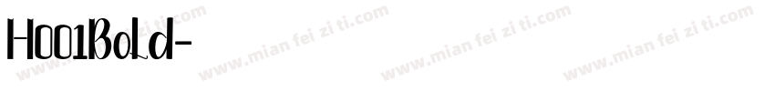H001Bold字体转换