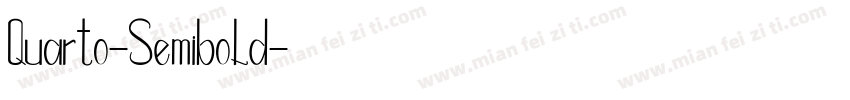 Quarto-Semibold字体转换