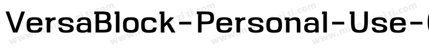 VersaBlock-Personal-Use-Only字体转换