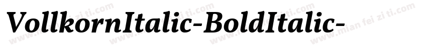 VollkornItalic-BoldItalic字体转换