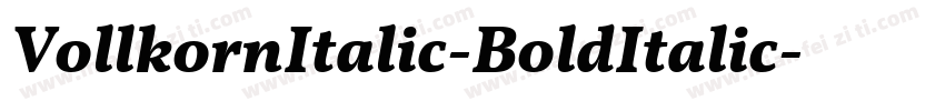 VollkornItalic-BoldItalic字体转换