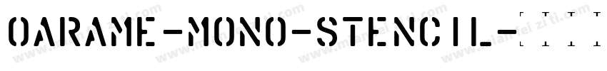 0Arame-Mono-Stencil字体转换