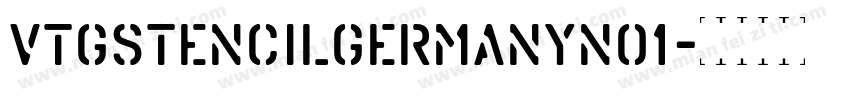 VtgStencilGermanyNo1字体转换