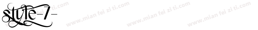 style-7字体转换