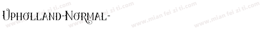 Upholland-Normal字体转换