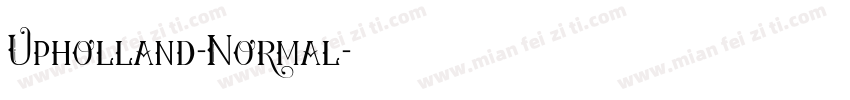 Upholland-Normal字体转换