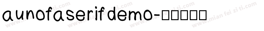 aunofaserifdemo字体转换