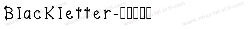 BIacKIetter字体转换