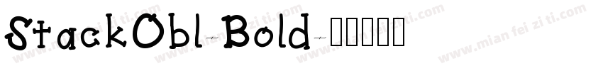 StackObl-Bold字体转换