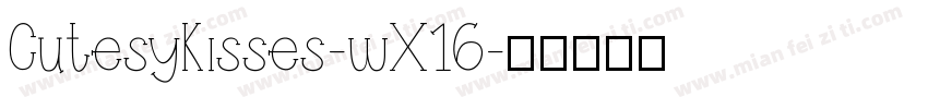 CutesyKisses-wX16字体转换