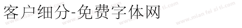 客户细分字体转换