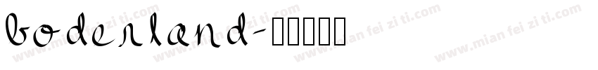 boderland字体转换