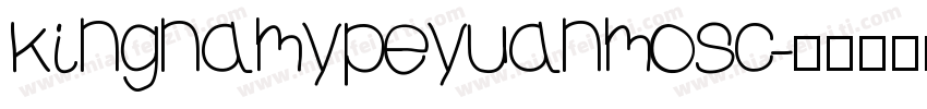 kingnamypeyuanmosc字体转换