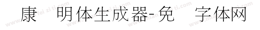华康细明体生成器字体转换