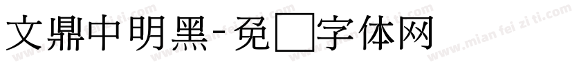 文鼎中明黑字体转换
