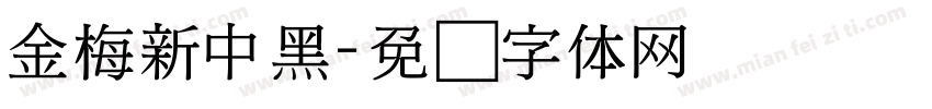 金梅新中黑字体转换