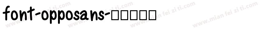 font-opposans字体转换