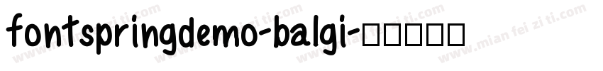 fontspringdemo-balgi字体转换