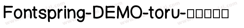 Fontspring-DEMO-toru字体转换