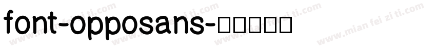 font-opposans字体转换