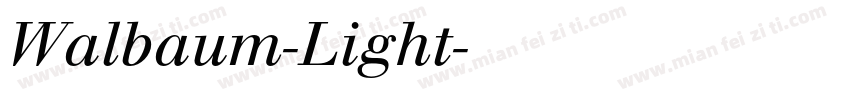 Walbaum-Light字体转换