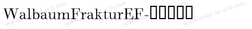 WalbaumFrakturEF字体转换