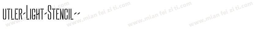 utler-Light-Stencil-字体转换