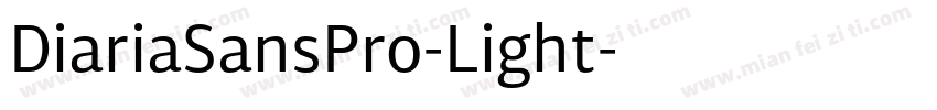 DiariaSansPro-Light字体转换