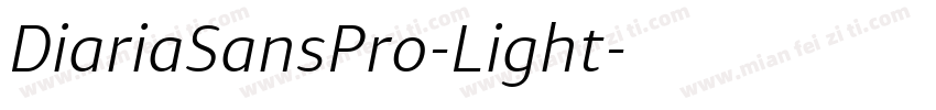 DiariaSansPro-Light字体转换