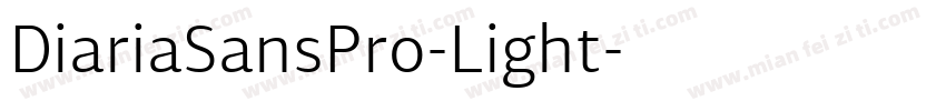 DiariaSansPro-Light字体转换