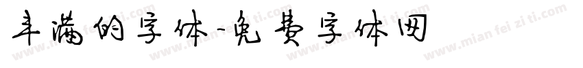 丰满的字体字体转换