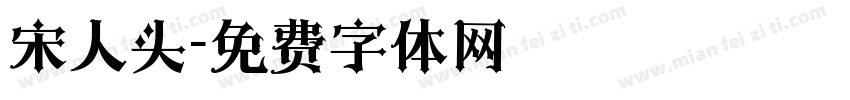 宋人头字体转换