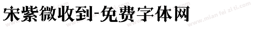 宋紫微收到字体转换