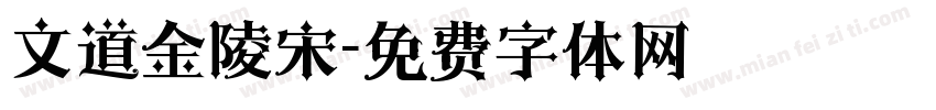 文道金陵宋字体转换