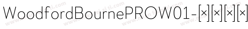 WoodfordBournePROW01字体转换