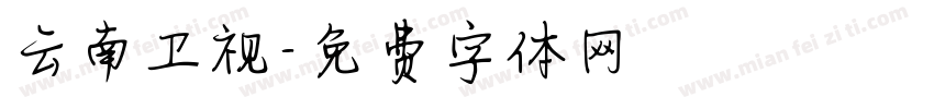 云南卫视字体转换
