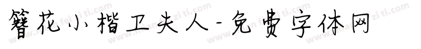 簪花小楷卫夫人字体转换